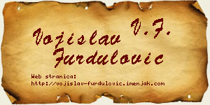 Vojislav Furdulović vizit kartica